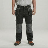 Polyester Cotton Cargo Work Pants with Detachable Tool Pockets & Knee Reinforcement – B128