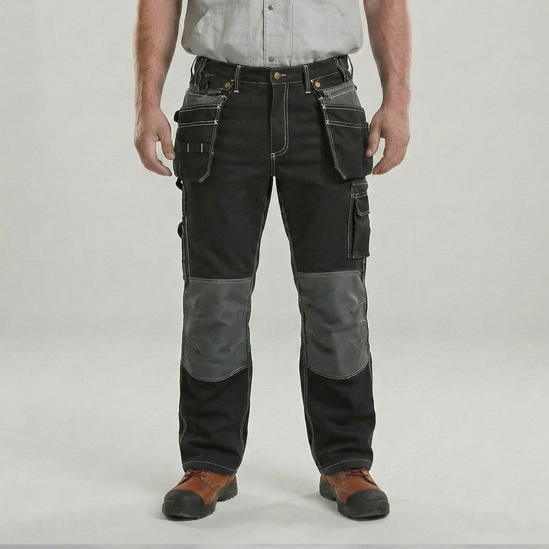 Polyester Cotton Cargo Work Pants with Detachable Tool Pockets & Knee Reinforcement – B128