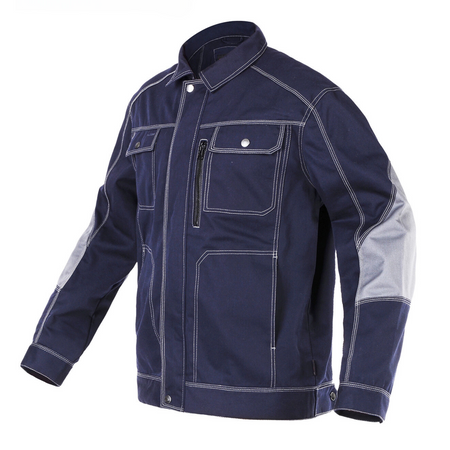 Bauskydd B212 zip chest pocket on men's utility work jacket